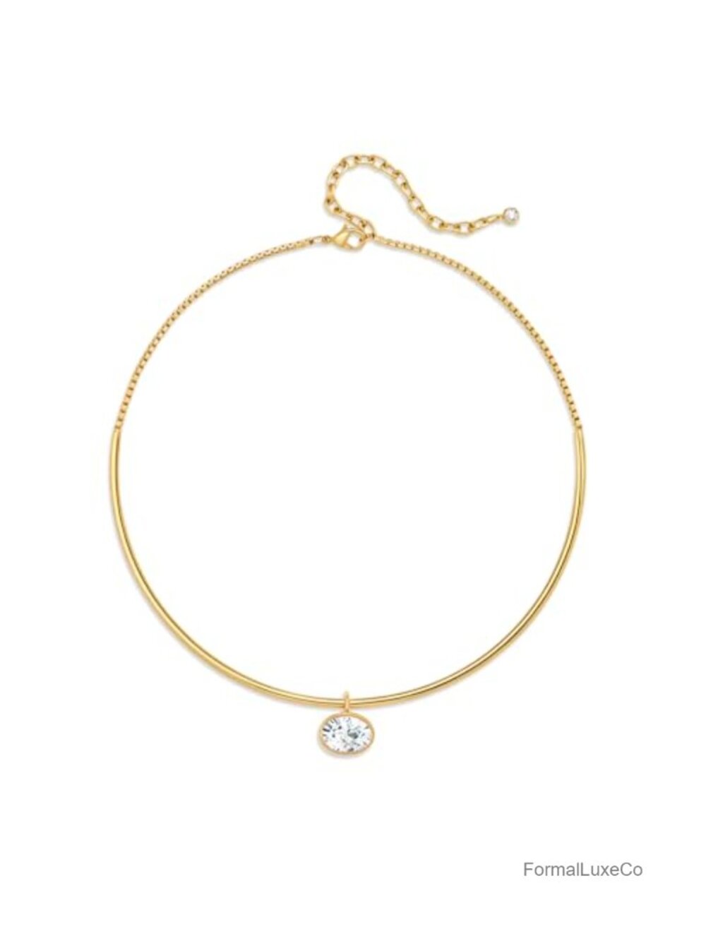 Gold Plated Collar Choker Necklace for Women